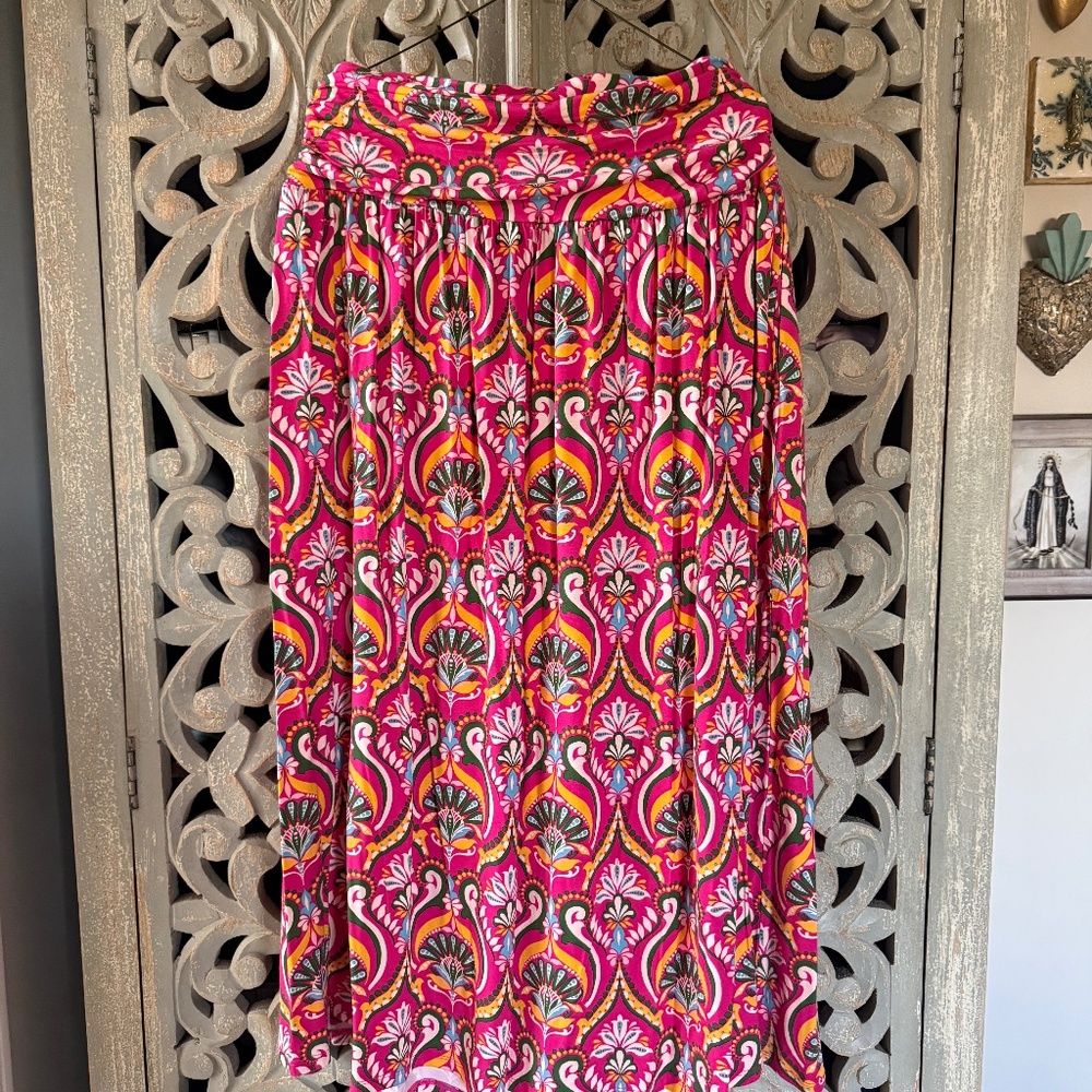 Biden maxi skirt in pink print